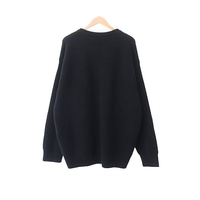 CELINE セリーヌ 21AW 刺繍ロゴ オーバーサイズセーター ニット 黒 CELINE（セリーヌ） CELINE 21AW Embroidery Over Size Sweater エン