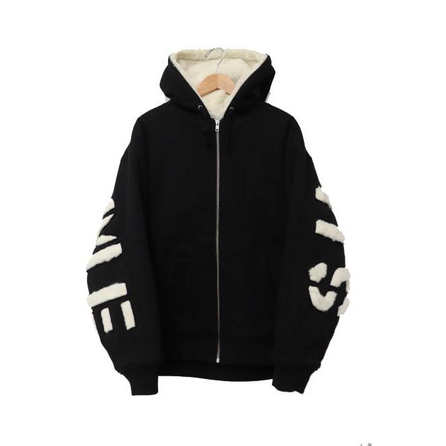 supreme フェイクファージップアップパーカー