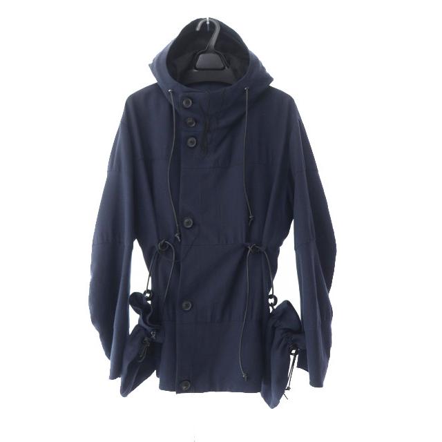 【中古】Nobuyuki Matsui ノブユキマツイ 24AW Ripple Hoodie リップル フーディー 裁断 加工 ジャケット ブルゾン 紺 Nobuyuki Matsui ノブユキマツイ 24AW Ripple Hoodie リップル