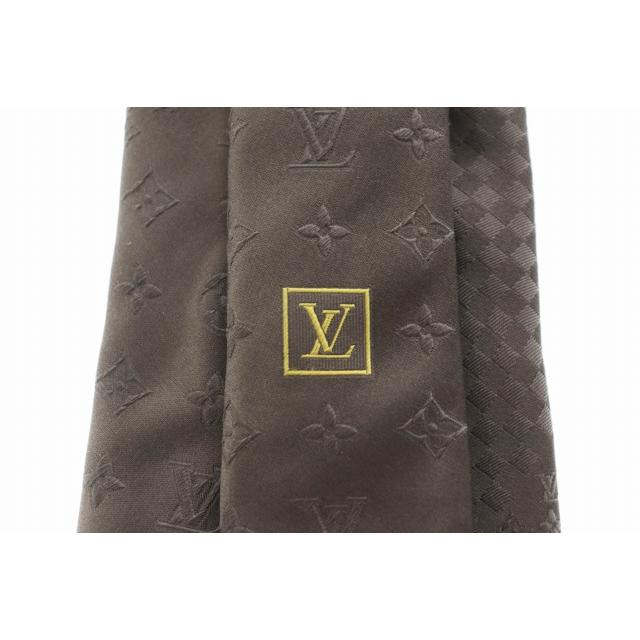 未使用】✨LOUIS VUITTON ダミエ ネクタイ ブラウン 茶色 ロゴ メンズ  