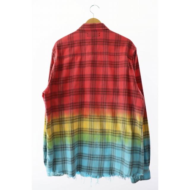 アミリ AMIRI frayed downgraded check shirt カットオフ