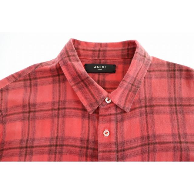 アミリ AMIRI frayed downgraded check shirt カットオフ