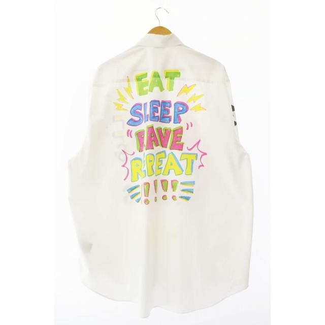 ヴェトモン ベトモン VETEMENTS 20SS Scribbled Shirt 総柄 ラメ ロゴ