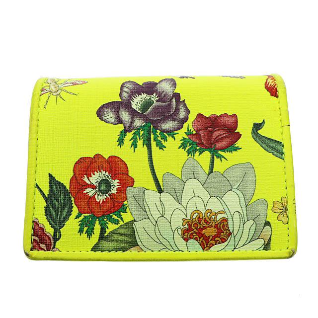 グッチ フローラ コンパクト 二つ折り財布 GG柄