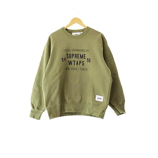 シュプリーム SUPREME ×WTAPS ダブルタップス 21AW Crewneck ロゴ 