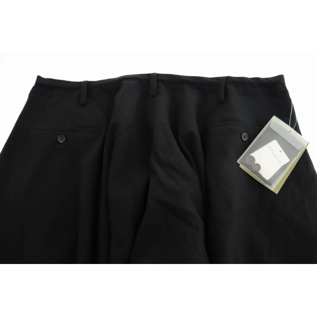Yohji Yamamoto ウールフランネルドレープパンツ サイズ1 ブラック