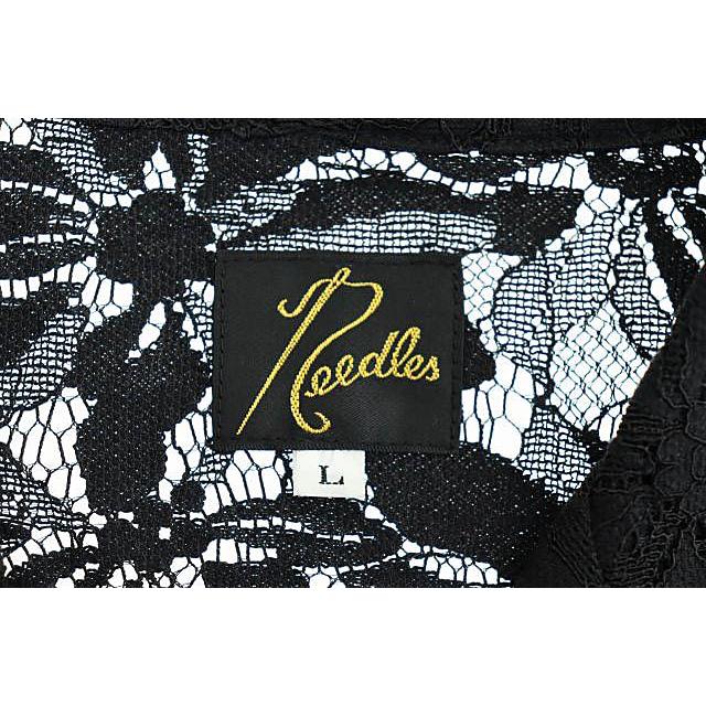 ニードルス　レース柄 半袖シャツ 黒 ニードルス ブラック レース柄 半袖シャツ - メルカリ