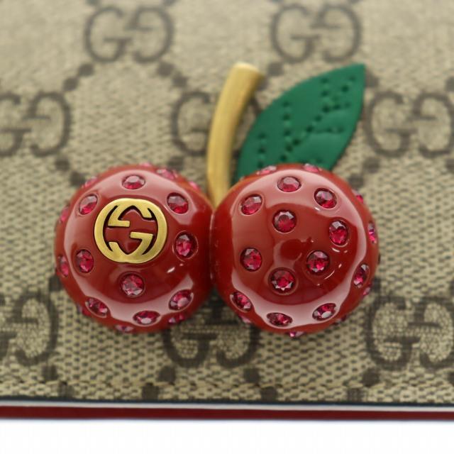 GUCCI（グッチ） GUCCI GGスプリーム チェリー さくらんぼ 二つ折り