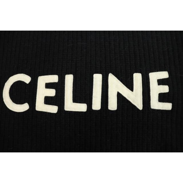 CELINE セリーヌ 21AW Embroidery Over Size Sweater ロゴエンブロイダリー オーバーサイズニットセーター ブラック 2A19R423P CELINE(セリーヌ) 21AW Embroidery Over Size Sweater ロゴエンブロイ