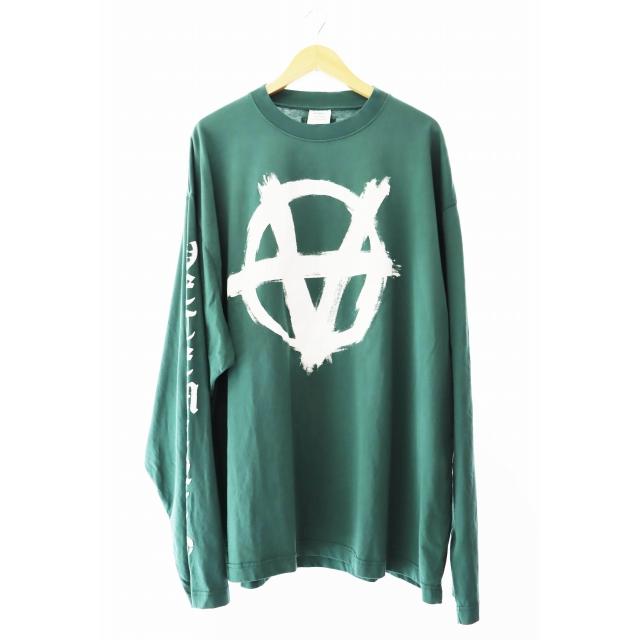 美品 ヴェトモン Double Anarchy Logo ロンT ヴェトモン ベトモン VETEMENTS DOUBLE ANARCHY LONGSLEEVE ダブル