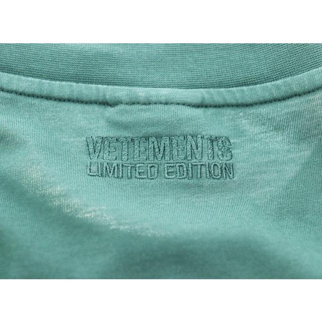 VETEMENTS DOUBLE ANARCHY ロンT グリーン　Sサイズ ヴェトモン ベトモン VETEMENTS DOUBLE ANARCHY LONGSLEEVE ダブル