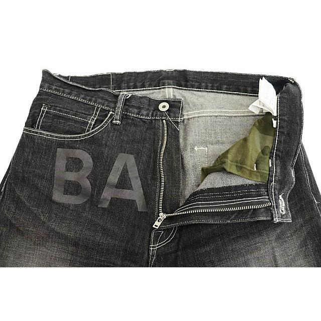 A BATHING APE アベイシングエイプ FRONT BAPE LOGO BLACK DENIM A BATHING APE アベイシングエイプ FRONT BAPE LOGO BLACK DENIM