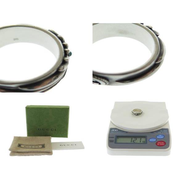 【訳あり】GUCCI フラワー　ターコイズ　リング　10号　インターロッキング GUCCI - グッチ GUCCI インターロッキング GG ターコイズ