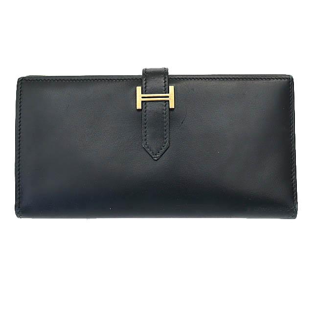 HERMES（エルメス） ベアン クラシック ボックス カーフ レザー 二 