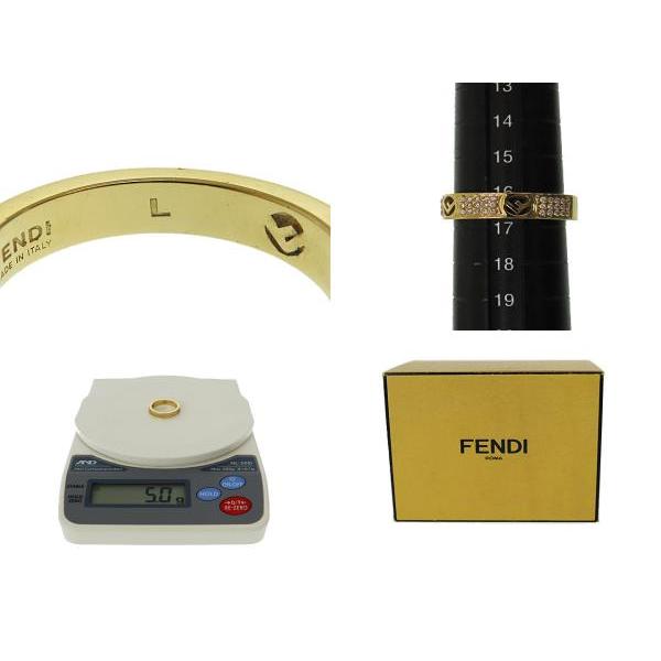 FENDI（フェンディ） エフ イズ リング F ジルコニア 指輪 L 金