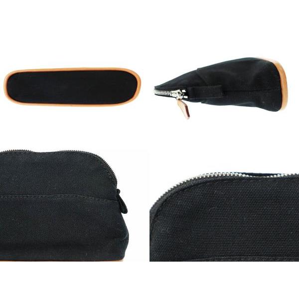 HERMES エルメス ボリード ポーチ 15 ミニミニ キャンバス レザー 黒