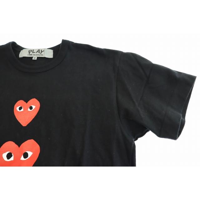 コムデギャルソン COMME des GARCONS プリント 4連ハート 半袖T