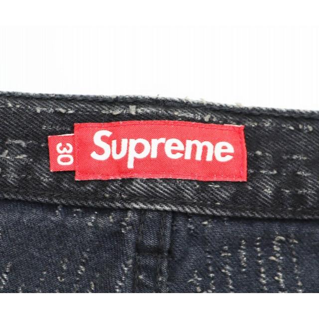 Supreme シュプリーム ブラック ワークパンツ30 Supreme（ストライプ ・ ワークパンツ/カーゴパンツ）のフリマ