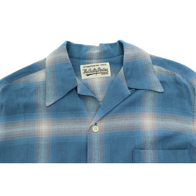 WACKO MARIA ワコマリア OMBRE CHECK OPENCOLLAR SHIRT L/S BLUE WACKO MARIA ワコマリア OMBRE CHECK OPENCOLLAR SHIRT L/S BLUE