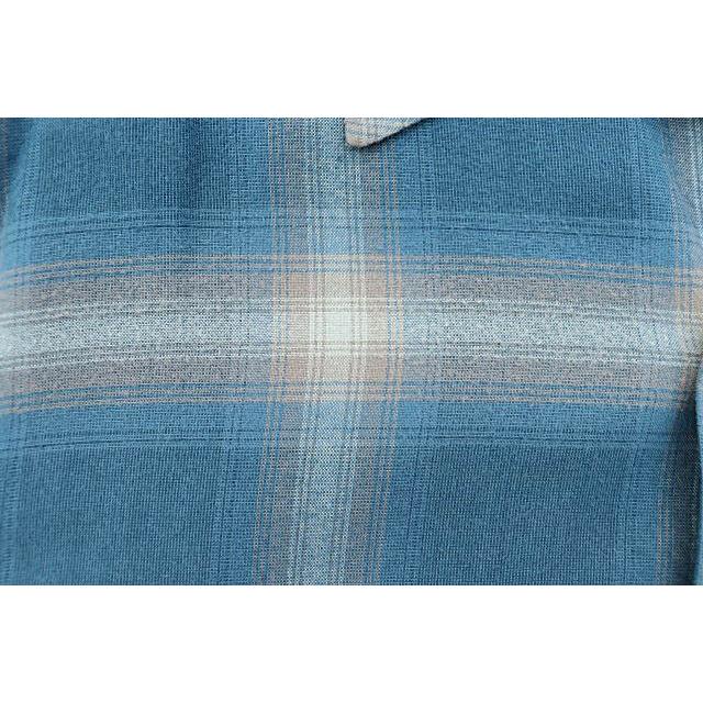 WACKO MARIA ワコマリア OMBRE CHECK OPENCOLLAR SHIRT L/S BLUE WACKO MARIA ワコマリア OMBRE CHECK OPENCOLLAR SHIRT L/S BLUE