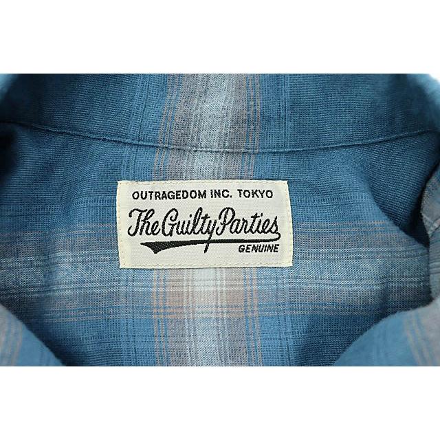 WACKO MARIA ワコマリア OMBRE CHECK OPENCOLLAR SHIRT L/S BLUE WACKO MARIA ワコマリア OMBRE CHECK OPENCOLLAR SHIRT L/S BLUE