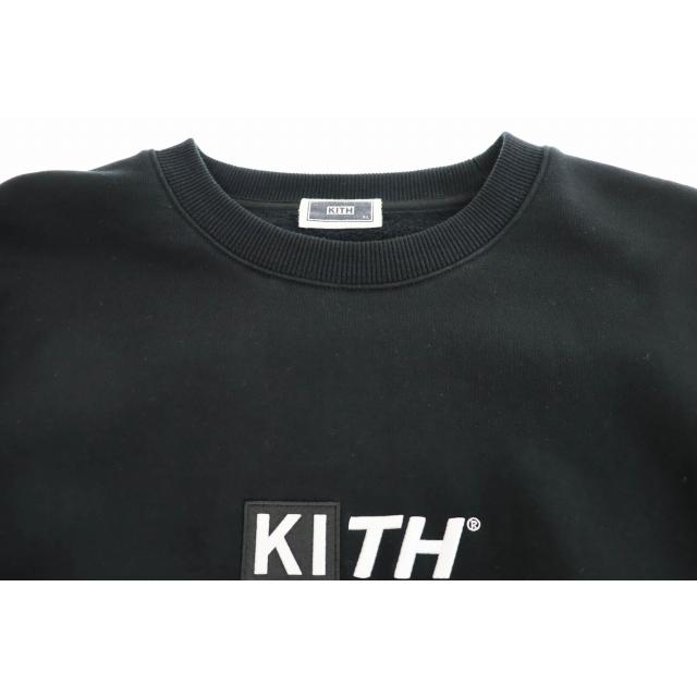 KITH キス　ロゴ　スウェット　トレーナー KITH キス ロゴ刺繍モックネックスウェットトレーナー ネイビー