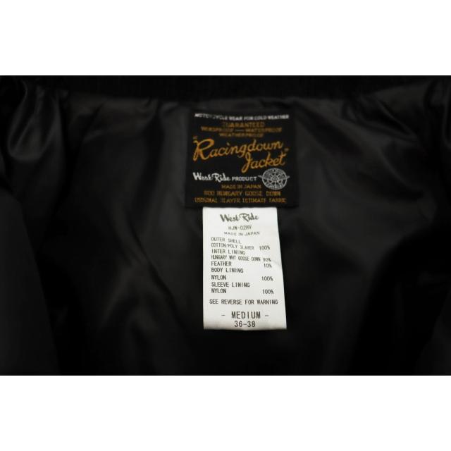 WEST RIDE ウエストライド RACING DOWN JACKET レーシング ダウン