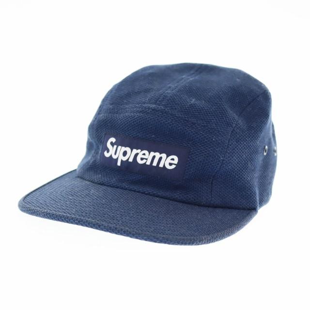 帽子 SUPREME Pique Knit Camp Cap Navy Supreme-Lacoste-Pique-Knit-