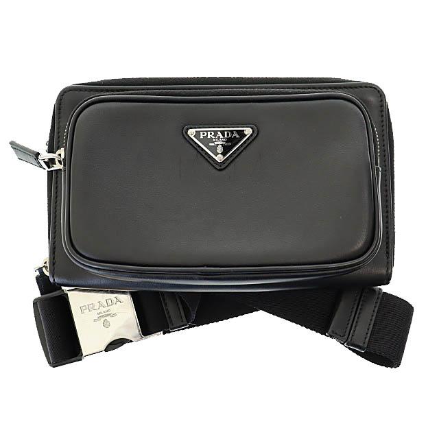 PRADA（プラダ） トライアングル ロゴ SOFTY レザー ボディ ベルト