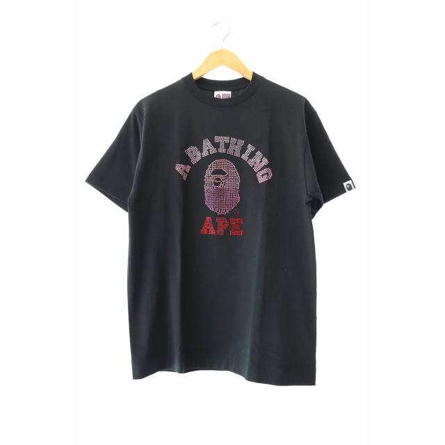 A BATHING APE アベイシングエイプ カレッジ スワロフスキー 半袖T