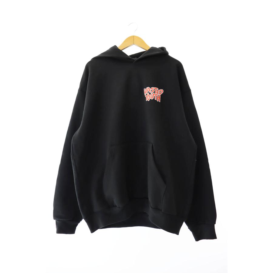 wasted youth パーカー　サイズXL プリント　ロゴ ウェイステッドユース Wasted youth ロゴ プリント フーディー