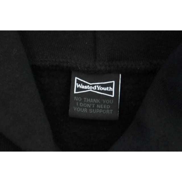 wasted youth パーカー　サイズXL プリント　ロゴ ウェイステッドユース Wasted youth ロゴ プリント フーディー