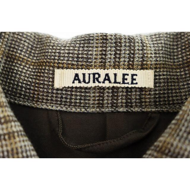オーラリー AURALEE 17AW DOUBLE FACE CHECK ZIP BLOUSON ダブル