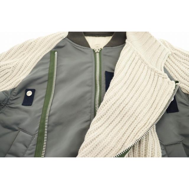 サカイ sacai 22AW Nylon Twill Mix Knit Blouson ナイロン