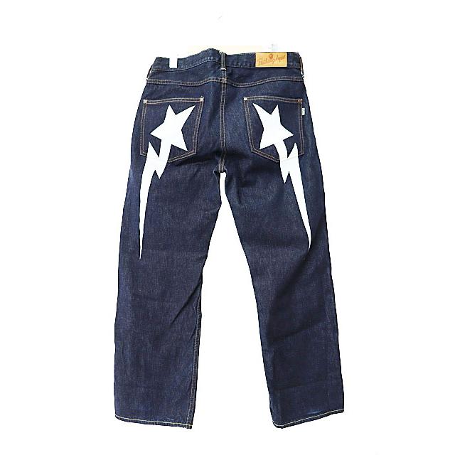 BathingApe エイプ スターデニム A BATHING APE アベイシングエイプ スタープリント デニムパンツ