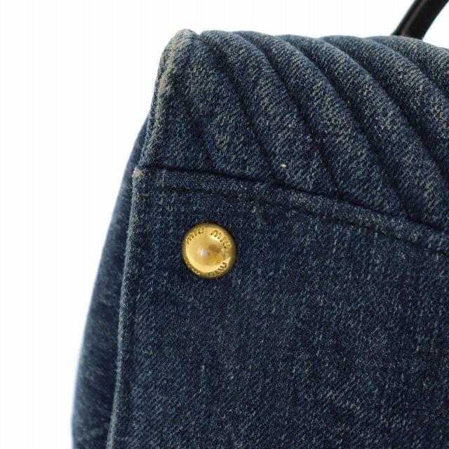 miu miu バイカーデニム キルティング ハンドバッグ miu ミュウミュウ MIUMIU バイカー 2WAYバッグ ハンドバッグ