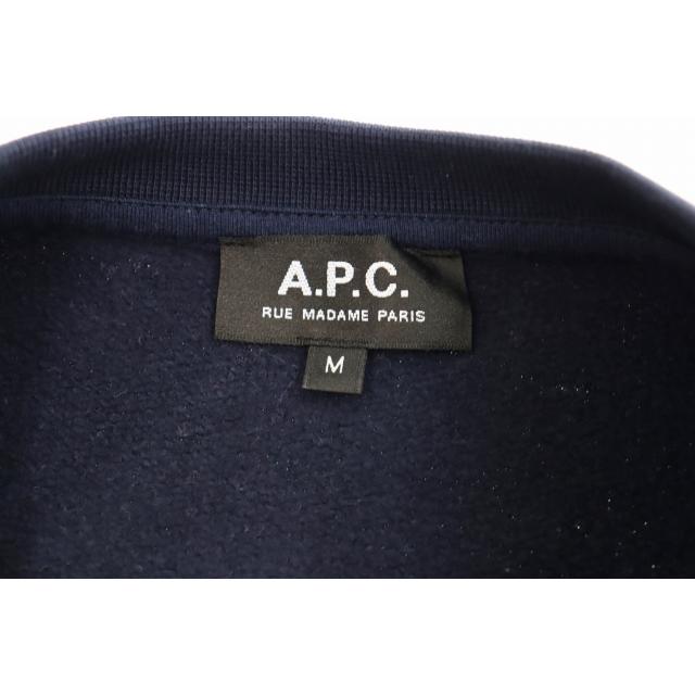 A.P.C. / スウェット/M/コットン/ネイビー/24232-1-90612/ロゴプリント/クルーネック A.P.C. アーペーセー ロゴプリント クルーネック スウェット