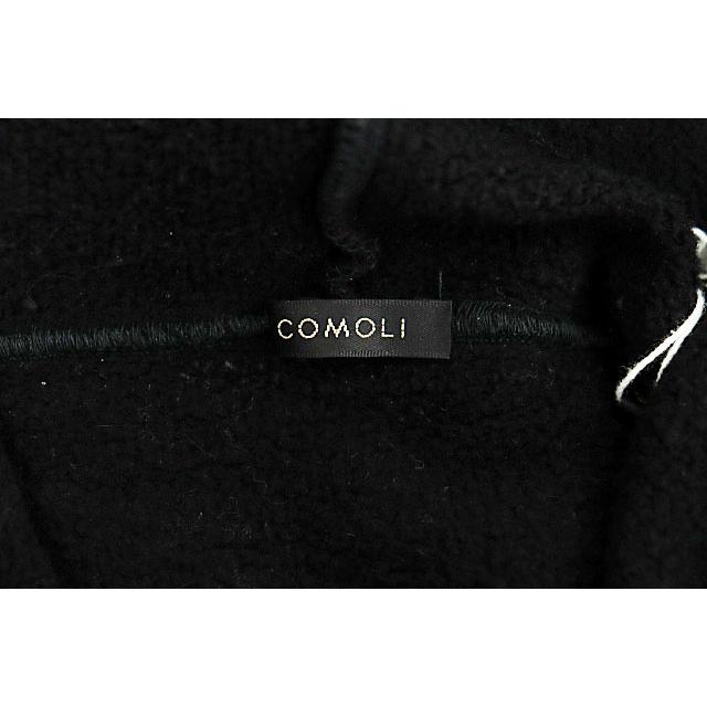 コモリ COMOLI コットン裏毛 ジップ パーカ A03-05001 3 黒 ブラック