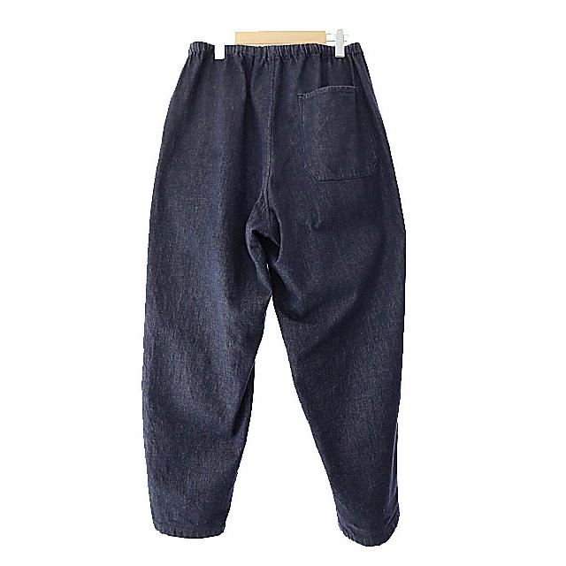 コモリ COMOLI 25SS ネイビーデニム テーパード イージー パンツ