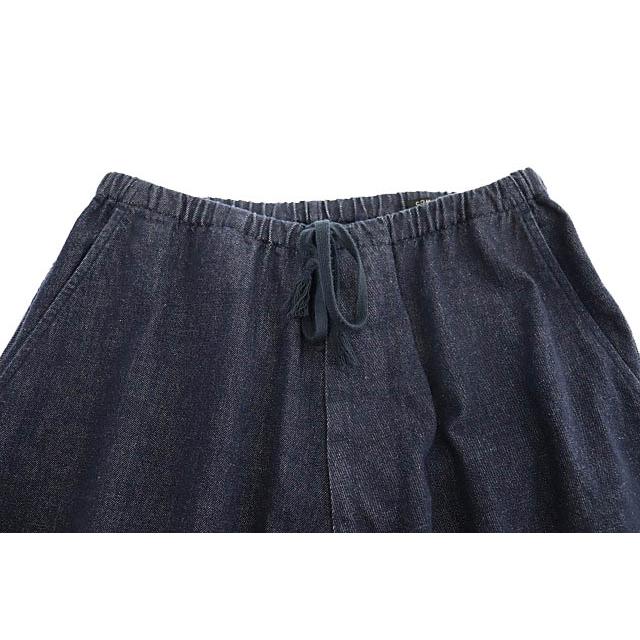 コモリ COMOLI 25SS ネイビーデニム テーパード イージー パンツ