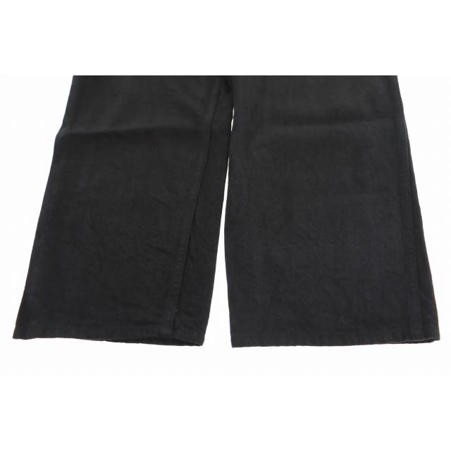 コモリ COMOLI 25SS デニム ベルテッドパンツ B01-03001 2 黒 ブラック