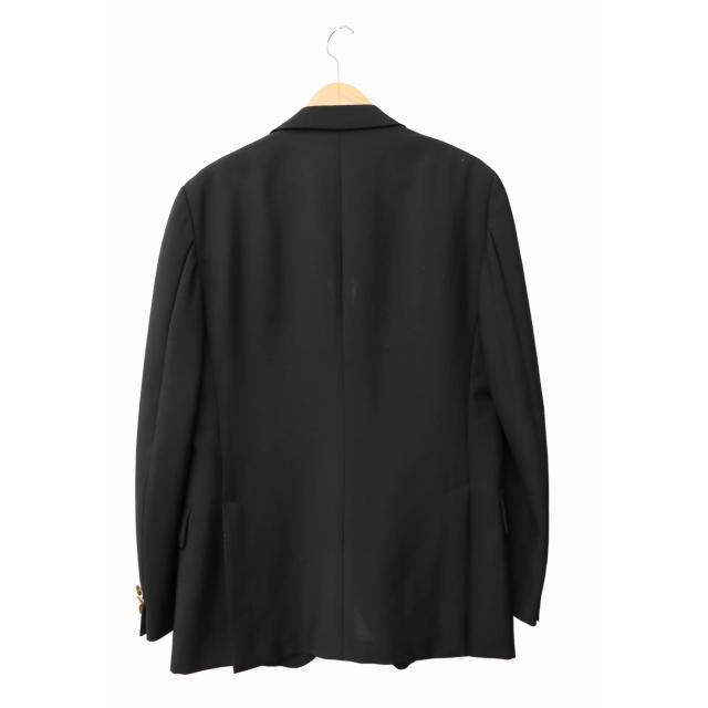 PRADA プラダ ウール×レザー ニットジャケット サイズ46 プラダ ウール×レザー ニットジャケット 14SS 46 ブラック AB