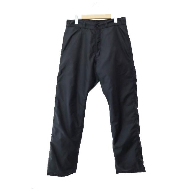 【中古】グッドイナフ GOODENOUGH ×FINESSE フィネス 90s初期 ロゴ プリント 裏起毛ナイロン パンツ M黒☆AA★250814 グッドイナフ GOODENOUGH ×FINESSE フィネス 90s 初期 ロゴ プリント