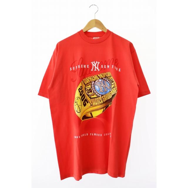 【中古】シュプリーム ワールド フェイマス チャンピオンシップ リング 半袖Tシャツ L 赤 レッド ☆AA★■ 250818 Supreme（シュプリーム） SUPREME 2005 World Famous Championship