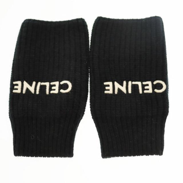 【中古】セリーヌ CELINE By Hedi Slimane バイエディスリマン ロゴ 刺繍 手袋 2A98R734L M ☆AA★▲ 251024 CELINE（セリーヌ） CELINE By Hedi Slimane バイエディスリマン ロゴ