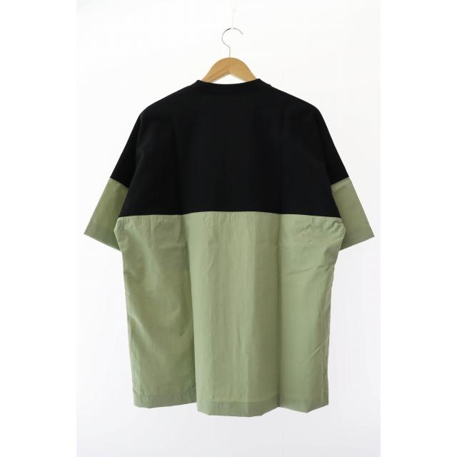SHEBA シーバ BLACK/GREEN ナイロン コットン切替 半袖Tシャツ 2101