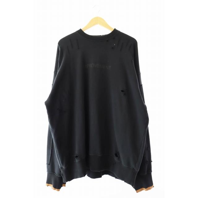 stein スウェット ST.682 オーバーサイズ ブラック M stein / シュタイン】OVERSIZED REBUILD SWEAT LS - BLACK