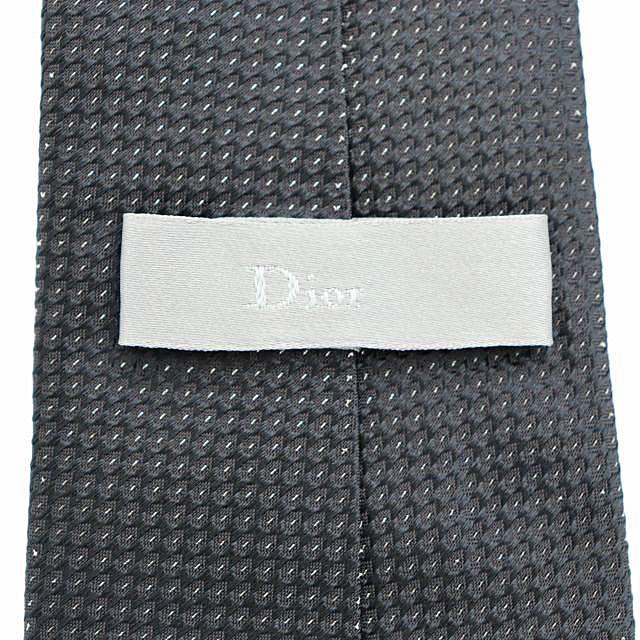 ディオール オム Dior HOMME ドット 総柄 ネクタイ 黒ブラック