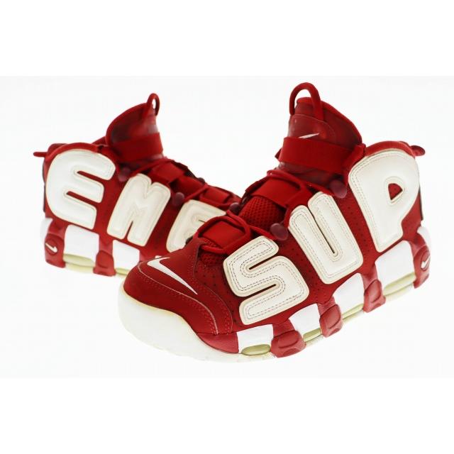 Supreme NIKE ナイキ エア モア アップテンポ 25.5㎝ NIKE SUPREME × NIKE AIR MORE UPTEMPO`ブラック` (シュプリーム