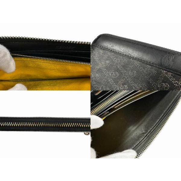 ゴヤール GOYARD マティニョンGM ラウンドジップ ウォレット 長財布 黒 